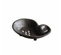 FytStycale Porte Savon Porte Savon Antidérapant Égouttoir à Savon Support à Savon Accessoire en Fonte avec Ouvertures de Drainage et Pieds Élevés Adapté à Salle de Bain Cuisine Lavabo Toilette
