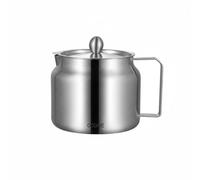 FytStycale Pot Filtreur D' En Acier Inoxydable Bec Verseur Anti-Goutte Graissier avec Passoire Fine pour Cuisine, 1.4L