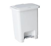 FytStycale Poubelle à Pédale Récipient à Déchets Poubelle Fermée avec Couvercle Étanche En PP Solide pour Rangement Des Détritus Adaptée à Salle de Bain Bureau C, Gris Blanc