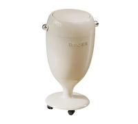 FytStycale Poubelle de Cuisine Grand Bac à Déchets avec Couvercle Pression Double Seau Mobile Roues en Pp Adapté à Salon Salle de Bain Bureau, Blanc