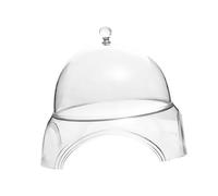 FytStycale Présentoir à Gâteau Transparent Doté D'Une Cloche Résistante En PET Plateau Rond Pâtisserie pour Desserts Plat de Service Élégant à Cupcakes Plateau, S