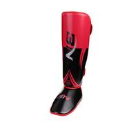 FytStycale Protège-Tibias Techniques pour Kickboxing, MMA, pour Cou-de-Pied, équipement de Protection, Boxe en Thaïlande, Entraînement de Boxe Thaïla, Rouge, 36CM
