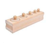 FytStycale Puzzle à Encastrements Cylindriques en Bois Hêtre Sensoriel Cylindre à Encastrement Développe la Coordination Main-Œil J Éducatif