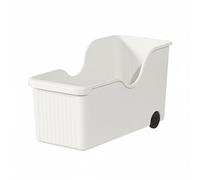 FytStycale Range-Casseroles et Poêles Multifonctionnel Boîte de Rangement à Roulettes Grande Capacité Panier de Rangement sous Évier pour Cuisine, Blanc, 1-Pack