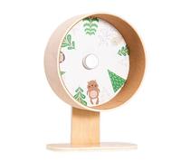 FytStycale Roue d'exercice pour Hamster, Double Roulement à Billes, avec Support Réglable, Idéale pour Les Gerbilles et Les Souris, C, S