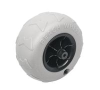 FytStycale Roue Plage Gonflable Vanne d’air Roue Gonflable PVC Pliable Pneus Ballon Basse Pression, 9 Pouces Argent Brillant - 10,5 Mm Alésage