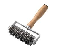 FytStycale Rouleau à Pâtisserie en Treillis avec Manche en Bois, Cutter à Pâte en Acier Inoxydable, Roulette à Pâtisserie Professionnelle, Ustensile de Cuisine Ménager pour Biscuits, Pizzas, Gâteaux