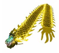 FytStycale Ruban de Danse du Dragon Lumineux Dragon de Danse LED pour Adultes, Débutants, Nuit, Extérieur, Spectacle, Jaune, 6M