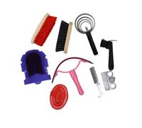 FytStycale S Brosses Étrille Pratique Néire n du Robuste Kit pr Équitation