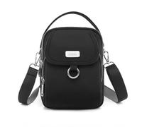 FytStycale Sac à Bandoulière Femme Petit Sac à Main Pochette Téléphone Compartiments Multiples Fermetures Zippées Oxford Anti Éclaboussures Bretelle Ajustable, Noir