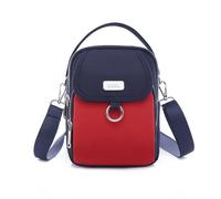 FytStycale Sac à Bandoulière Femme Petit Sac à Main Pochette Téléphone Compartiments Multiples Fermetures Zippées Oxford Anti Éclaboussures Bretelle Ajustable, Rouge+Bleu