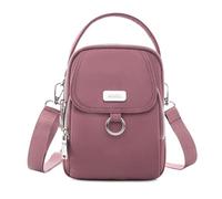 FytStycale Sac à Bandoulière Femme Petit Sac à Main Pochette Téléphone Compartiments Multiples Fermetures Zippées Oxford Anti Éclaboussures Bretelle Ajustable, Rose