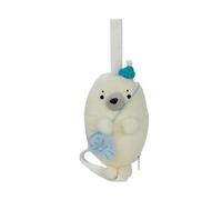 FytStycale Sac Bourse Peluche Phoque Bandoulière Portefeuille Fermeture Zippée Accessoire Original Animal Mignon Polyester Convient Aux Filles Amateurs de Phoque, White S