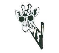 FytStycale Sculpture D'animal En Métal, Représentant Un Personnage Qui Observe, pour La Décoration de Jardin, Allée Ou Cour. Multifonctionnelle et Réaliste, Girafe