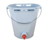FytStycale Seau d'alimentation de Veau Récipient pour Alimentation Veau Capacité Importante Seau Tétine Paillette Accessoires de Dosage Installation Rapide, Gris avec 1 Mamelon