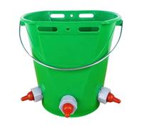 FytStycale Seau d'alimentation de Veau Récipient pour Alimentation Veau Capacité Importante Seau Tétine Paillette Accessoires de Dosage Installation Rapide, Vert avec 3 Tétons