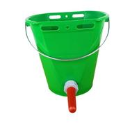 FytStycale Seau d'allaitement Veau Récipient Dosage Lait Tétine Robuste Amovible Graduations Intégrées Installation Rapide Adapté Bétail Élevage, Vert avec 1 Téton