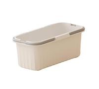 FytStycale Seau de nettoyage, bac à laver la voiture, panier à linge, conteneur de rangement pour le camping et le jardinage, Blanc Gris, L