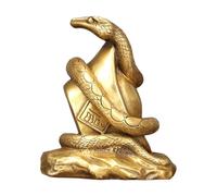 FytStycale Statue Serpent Sculpture Ornement Collection Figurine de Table Miniature Enroulée Autour D'Un Lingot En Cuivre Utilisée pour Décor Maison Bureau, S