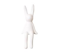 FytStycale Statuette Lapin Figurine Sculpture Ornement Animal Miniature Céramique Moderne Adaptée Bureau Hôtel Ferme Maison, White M