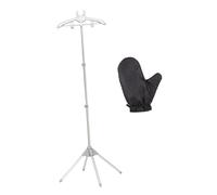 FytStycale Support pour Défroisseur Portant à Vêtements Cintre de Repassage Séchoir à Linge Pliable et Télescopique En Alliage D'Aluminium Approprié pour La Mai, Gris