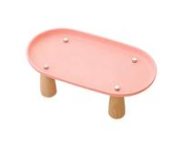 FytStycale Support pour Gamelle de, Porte-gamelle surélevé, Station d'alimentation surélevée, Support pour Gamelle avec Base Antidérapante et Design Con, Rose 24cmx13cm