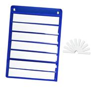 FytStycale Tableau de lecture de poche, outil pédagogique, 7 rangées, accessoires pour cartes de grammaire, alphabet, Bleu