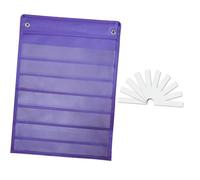 FytStycale Tableau de lecture de poche, outil pédagogique, 7 rangées, accessoires pour cartes de grammaire, alphabet, Violet
