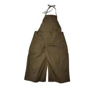 FytStycale Tablier à Jambes Fendues de Travail Tablier Unisexe Vêtement de Poterie Blouse D'Atelier avec Sangle de Cou Réglable Adapté pour La Peinture Le Jardin, Vert
