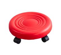 FytStycale Tabouret de Tabouret Bas Roulant pivotant avec Roues de Roule, Rouge