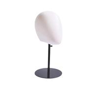 FytStycale Tête de Mannequin, Présentoir pour Coiffure, Chapeaux, Postiches, Modèle Cosmétique, Support pour Perruques et Foulards, blanc