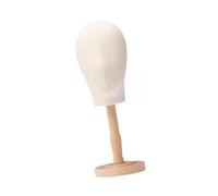 FytStycale Tête de Mannequin, Tête à Perruque, Tête Polyvalente avec Socle, Présentoir à Chapeaux, Bandeau, Coiffe, Perruque, Médium de Couleur Bois