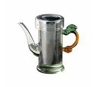 FytStycale Théière d'Infusion en Verre Borosilicaté, Dragon Poignée/Inox Filtre, Théière À Poignée Dragon 250ML Filtre En Acier Inoxydable, Multicolore