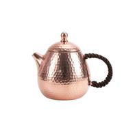 FytStycale Théière En Cuivre Artisanale Théière avec Poignée Tressée Vintage Vaisselle pour Bureau, Array, Cuivre Violet