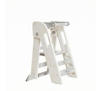 FytStycale Tour Apprentissage Pliable Cadre en A Marchepied Pliable Antidérapant Tabouret Cuisine Enfant pour Enfants, Gris Élégant