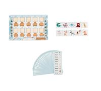 FytStycale Train Arithmétique en Bois pour Enfants Blocs Carrés Cartes Calcul pour Reconnaître Compter Résoudre s Équations Simples Adapté à Maternelle au Jeu Parent Enfant