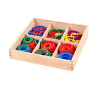 FytStycale Train Arithmétique Enfant Bois Géoméque Formes Variées Vives Assemblage Correspondance ativité Développement Cognitif Boîte Compartiments Rangement Jouet Première Enfance