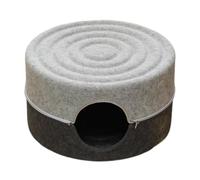 FytStycale Tunnel pour Chat, Lit Rond pour Animaux de Compagnie, Grotte pour Chatons et Petits Animaux de Compagnie Qui Jouent, Gris Foncé Clair