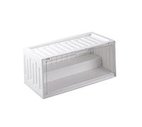 FytStycale Vitrine à Deux Niveaux pour Collection de Figurines, Boîte de Rangement Transparente pour Figurines D'action, Maquettes et Jouets de Collection, Blanche