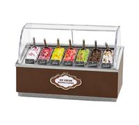 FytStycale Vitrine Miniature pour Glaces, Kit de Loisirs Créatifs pour Maison de Poupée sur Le Thème des Desserts, Idéal pour Les Enfants et Les Adultes, Brun