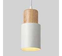 FYWRLQG Lampe Suspendue Créative Cylindrique avec Lampe À Suspension À Cordon Réglable, Blanc, 10 cm x 20 cm, Pour Cuisine, Chambre à Coucher