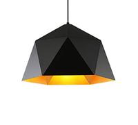 FYWRLQG Suspension Polygone en Fer Forgé Lampe À Suspension Métal Mode Danoise Luminaire Lustre Matériel Industriel Créatif Lampes Suspension Tête Unique Rhombus pour Îlot Cuisine,Évier,Salle Manger