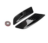 FYXASDNY Évents de Capot de Voiture pour Volvo XC60 2018-2023,Entrées d'air Couvercle D'aération Grille Ventilation Aération Capot de Voiture Débit Évent Décoratif Extérieur Côté,Glossy Black