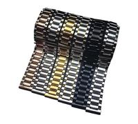 FYXT 12mm 14mm 16mm 18mm 20mm 22mm De 22mm Largeur De La Bande De Montre En Acier Inoxydable Bracelet En Acier De Plongée En Acier À Cinq Perles D'accessoires D'accessoires(Black,24mm)