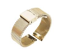 FYXT 18mm 20mm 22mm 24mm Milanais Watch Bande de montre à relâche de la bande de montre en acier inoxydable en acier inoxydable en acier inoxydable noir bracelet noir(Gold,18mm)