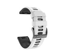 FYXT 22 2 6mm Quick Release Fit Garmin Watchband Fenix 6 6X Pro montre en silicone Easyfit Poignet Compatible With Fenix 5X 5 Plus 3HR Bracelet de montre(White Black,26mmFenix 5X 3 3HR)