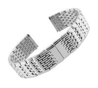 FYXT Accessoires De Montre Professionnels Compatibles Avec La Série Longines L4 Femmes Hommes Bracelet En Acier Inoxydable Massif Épaisseur Du Bracelet 13 18 20 22mm(Silver,20mm with L0G0)