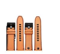 FYXT Bande de montre en cuir véritable compatible avec la ceinture de montre diesel DZ4476 / 4482 DZ7408 7406 4318 Bracelet 22 24 26 26 mm Grand Great Hommes Montre Bracelet(1513 Brown silver,22mm)