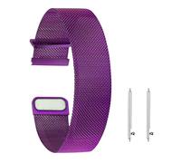 FYXT Bande de montre universelle de remplacement 18/20 / 22mm Tête plate Sangle milanaise en acier inoxydable Fit magnétique for Samsung Galaxy Huawei Montres(Purple,22mm)