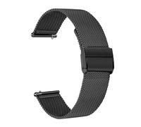 FYXT Bracelet De Montre En Acier Inoxydable Milanais Compatible Avec Garmin Vivomove HR 3 3S / Vivoactive 4 4S 3 / Venu 2 2S Sq/Bracelet De Montre De Style Luxe(Black,Garmin Luxe)
